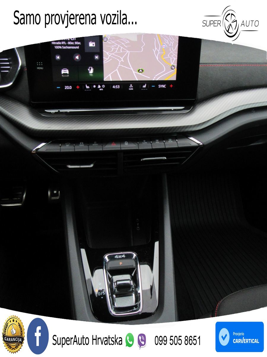 Škoda Octavia Combi RS 2.0 TDI (200 KS) 4x4 DSG LED+GR SJED+ACC