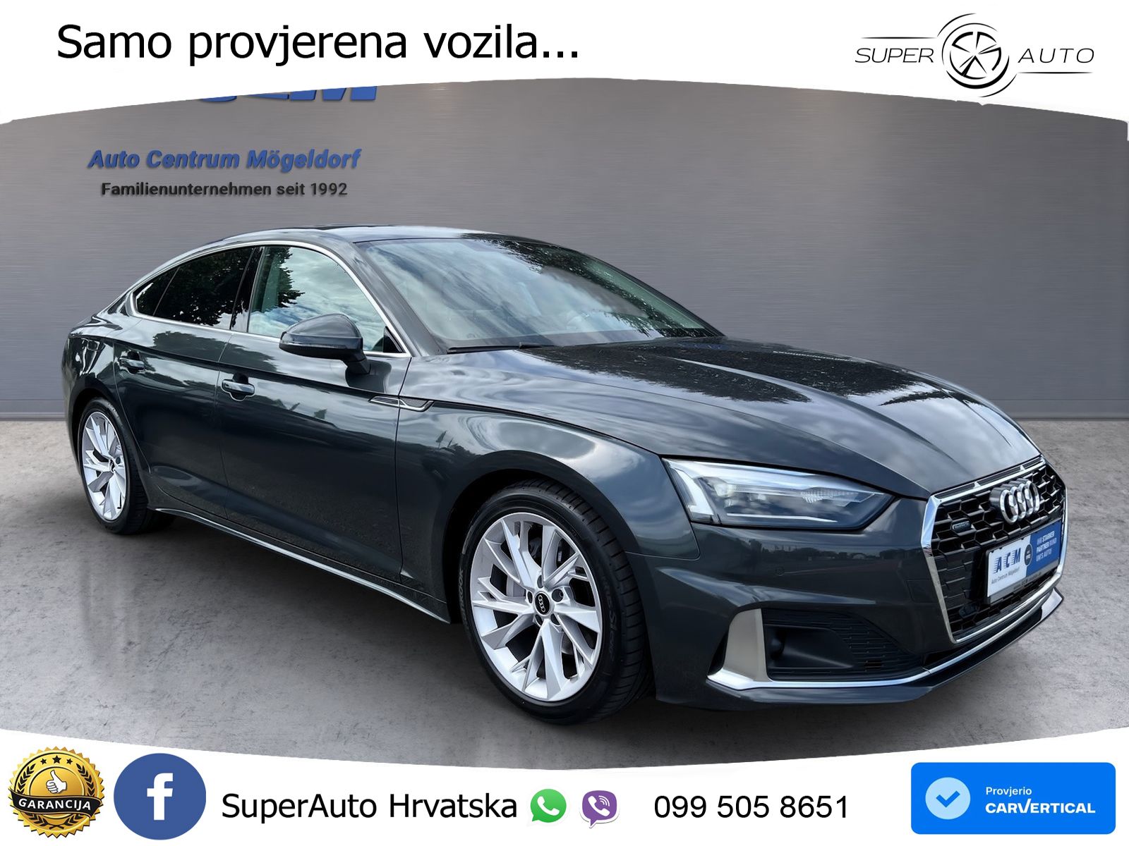 Audi A5 Sportback  40 TFSI (204 KS) quattro S tronic LED+GR SJED+ACC