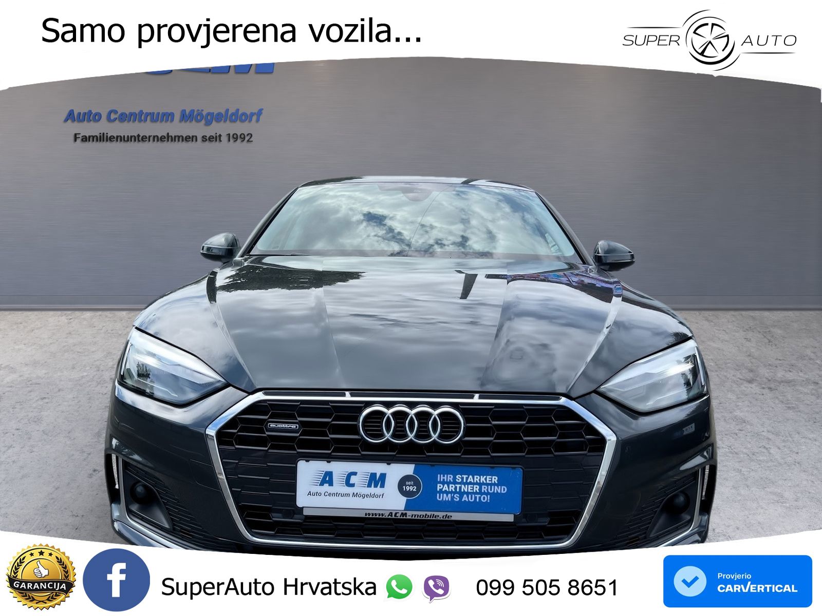 Audi A5 Sportback  40 TFSI (204 KS) quattro S tronic LED+GR SJED+ACC