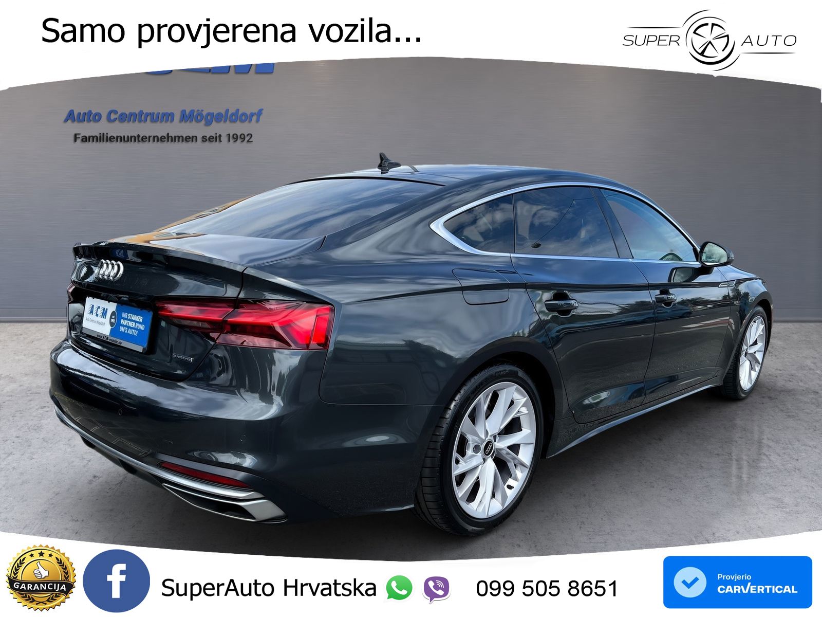 Audi A5 Sportback  40 TFSI (204 KS) quattro S tronic LED+GR SJED+ACC