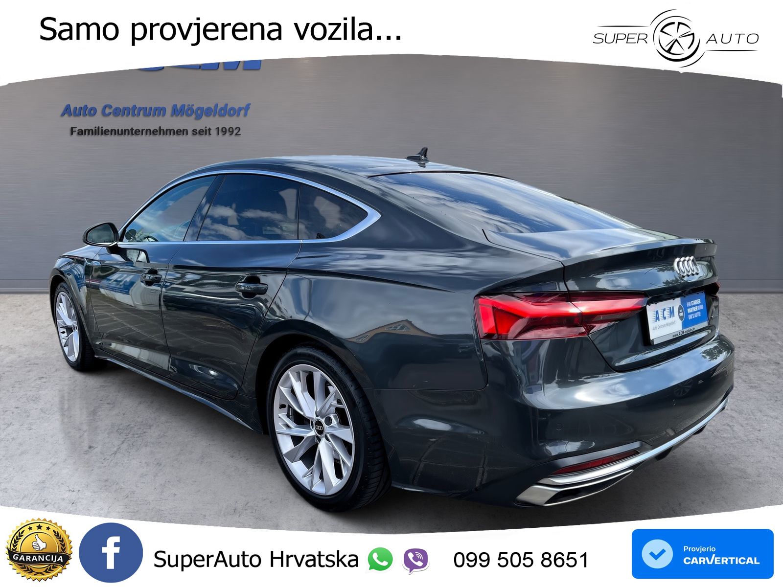 Audi A5 Sportback  40 TFSI (204 KS) quattro S tronic LED+GR SJED+ACC