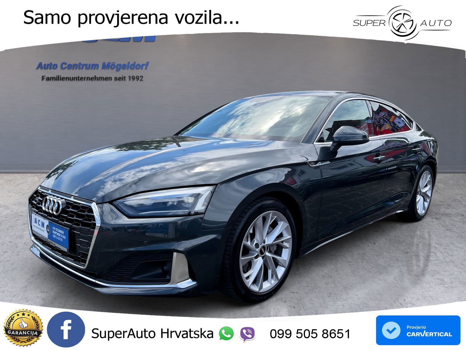 Audi A5 Sportback  40 TFSI (204 KS) quattro S tronic LED+GR SJED+ACC