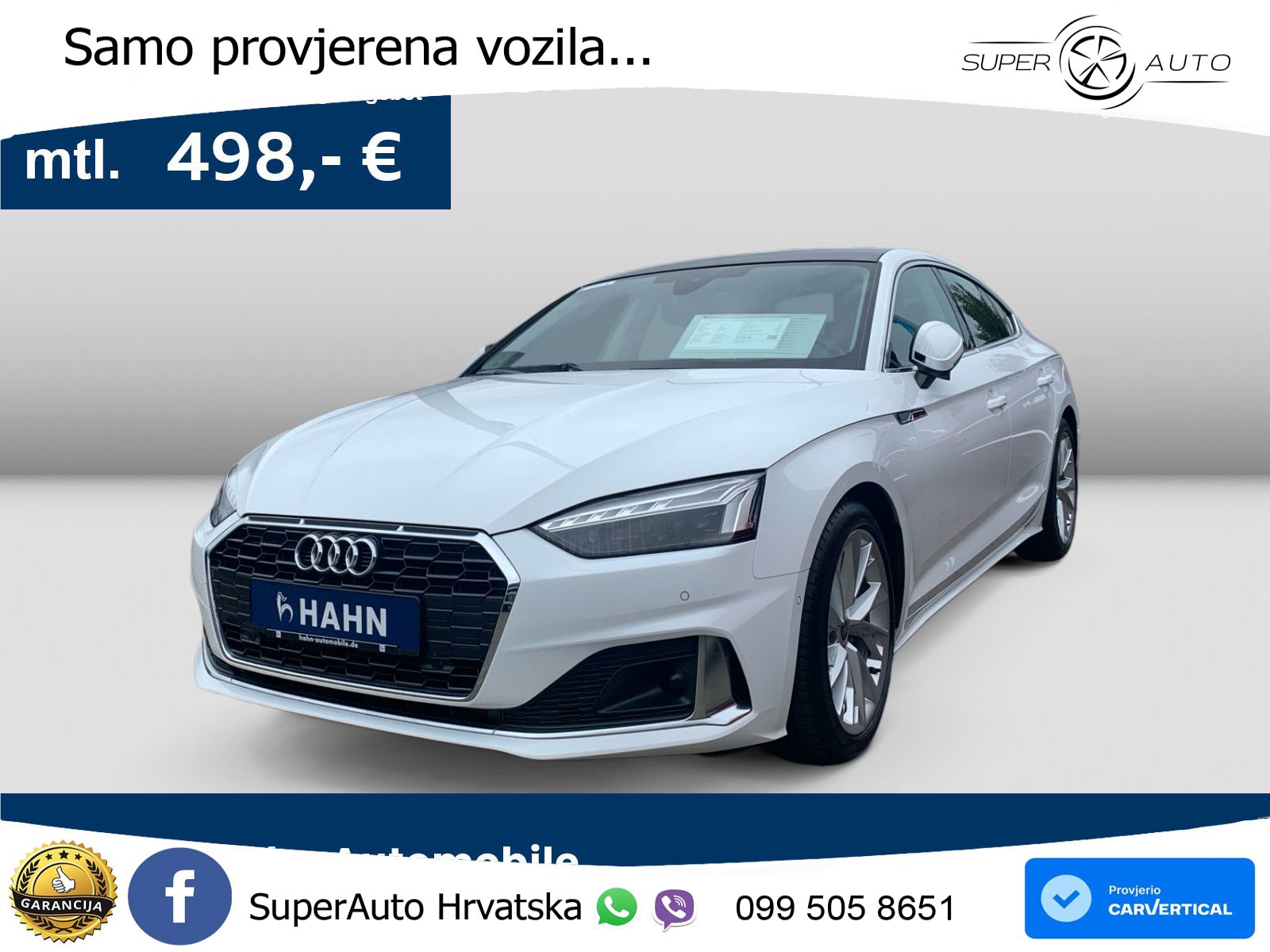 Audi A5 Sportback 40 TDI (204 KS) S tronic advanced MATRIX+GR SJED+KAM