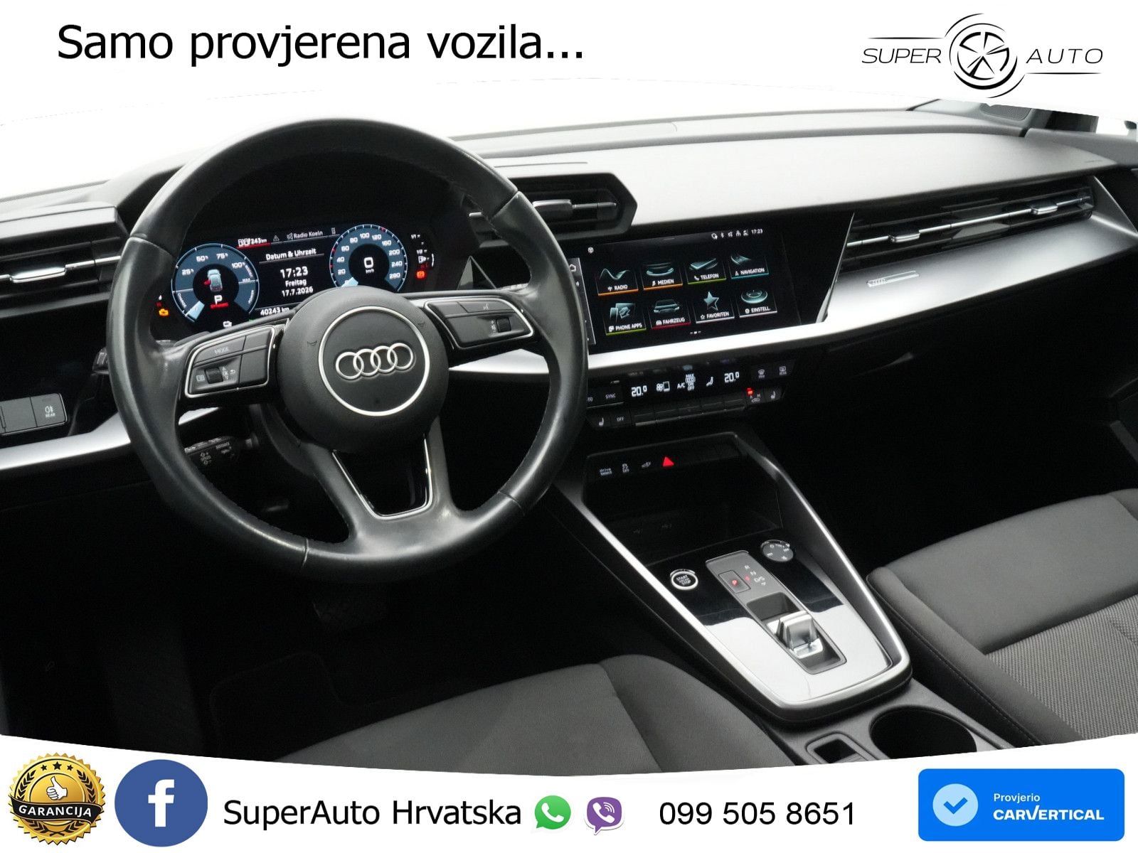 Audi A3 40 TFSIe (204 KS) S tronic LED+GR SJED+ACC