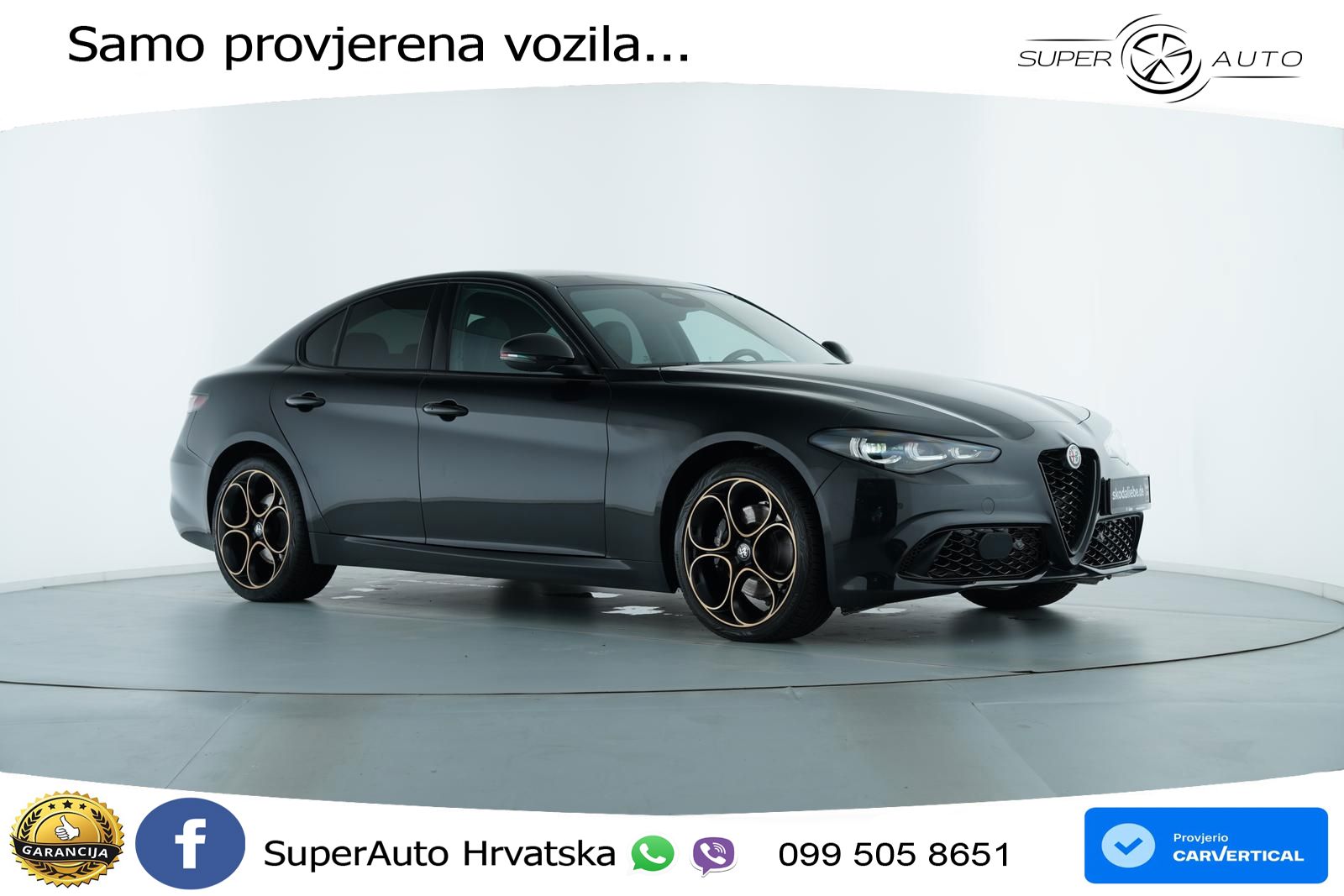 Alfa Romeo Giulia 2.0 Turbo (280 KS) Q4 Automatic LED+GR SJED+ACC