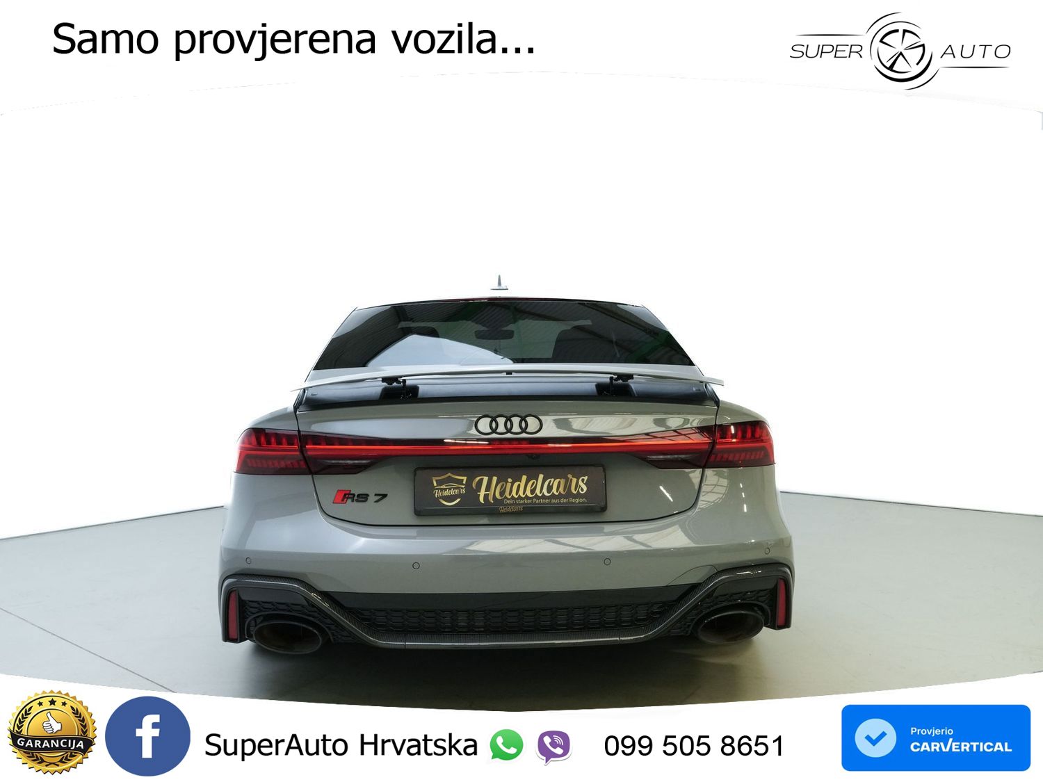 Audi RS7 4.0 TFSI V8 performance (630 KS) quattro tiptronic MATRIX+GR SJED+KAM