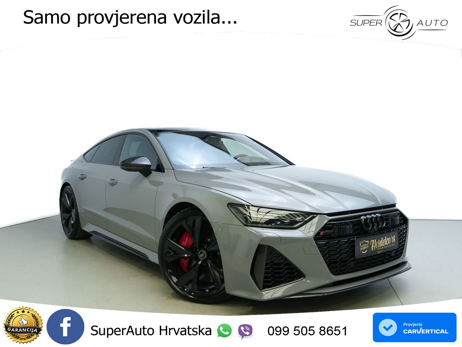 Audi RS7 4.0 TFSI V8 performance (630 KS) quattro tiptronic MATRIX+GR SJED+KAM