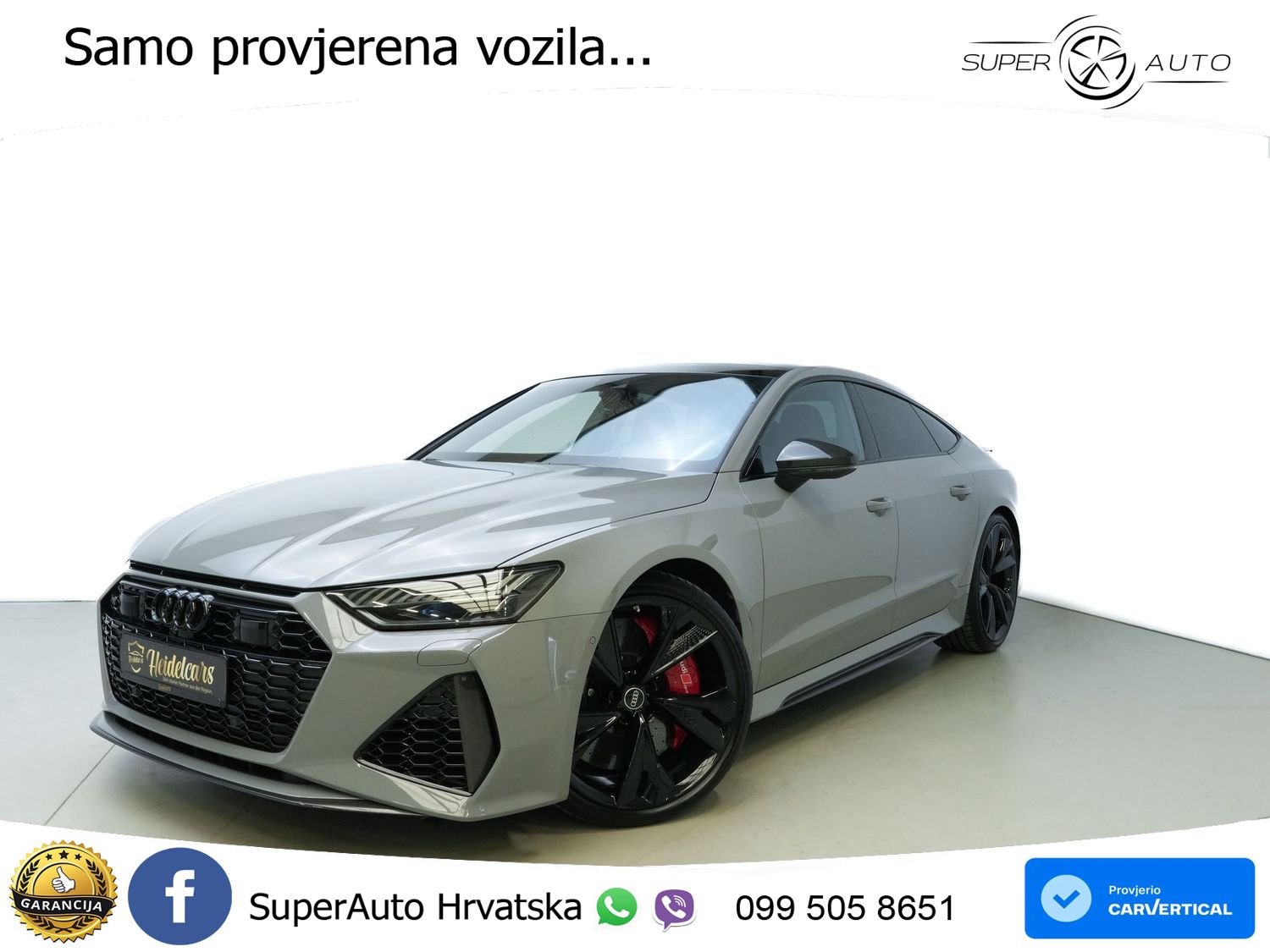 Audi RS7 4.0 TFSI V8 performance (630 KS) quattro tiptronic MATRIX+GR SJED+KAM