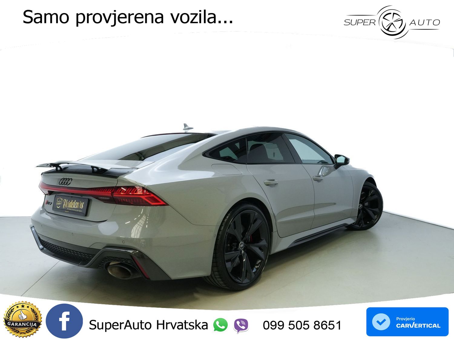 Audi RS7 4.0 TFSI V8 performance (630 KS) quattro tiptronic MATRIX+GR SJED+KAM