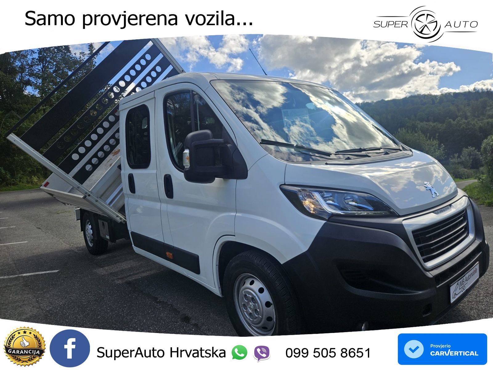 Peugeot Boxer Doka 3-Seitenkipper AHK Klima 1.Hand 131 KS