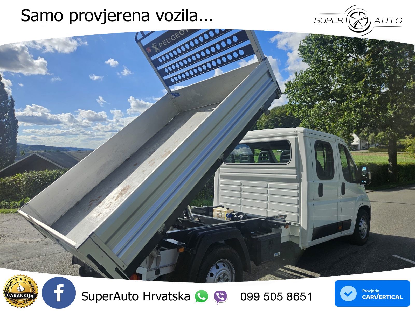 Peugeot Boxer Doka 3-Seitenkipper AHK Klima 1.Hand 131 KS