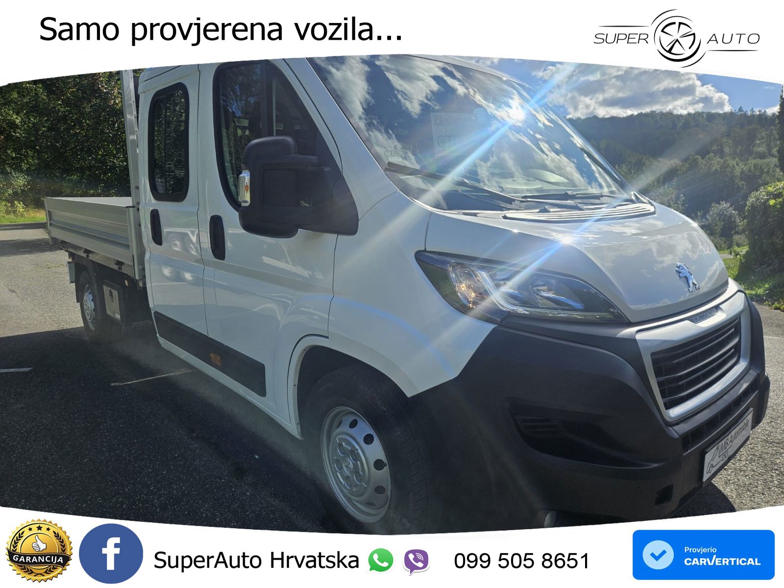 Peugeot Boxer Doka 3-Seitenkipper AHK Klima 1.Hand 131 KS