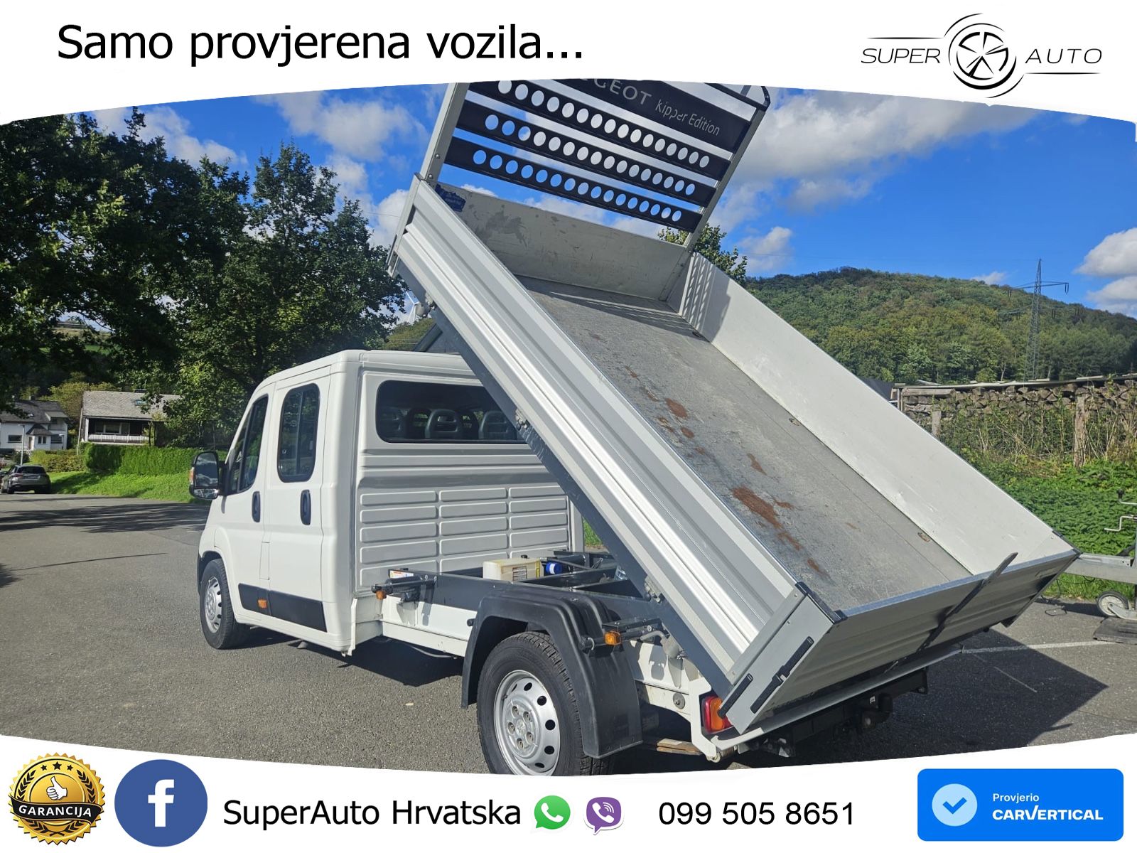Peugeot Boxer Doka 3-Seitenkipper AHK Klima 1.Hand 131 KS