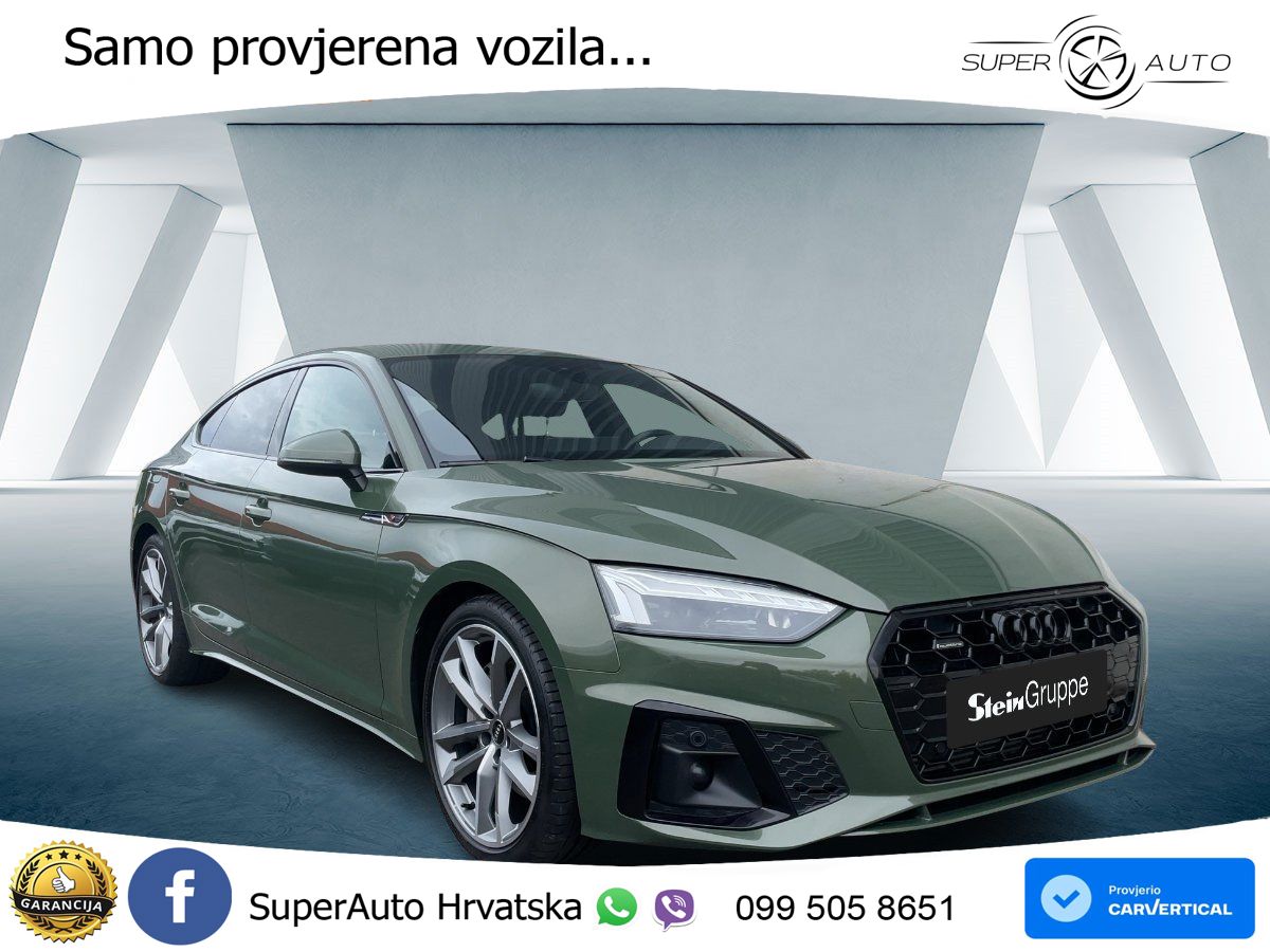 Audi A5 Sportback 45 TFSI (265 KS) quattro S tronic S line MATRIX+GR SJED+KAM