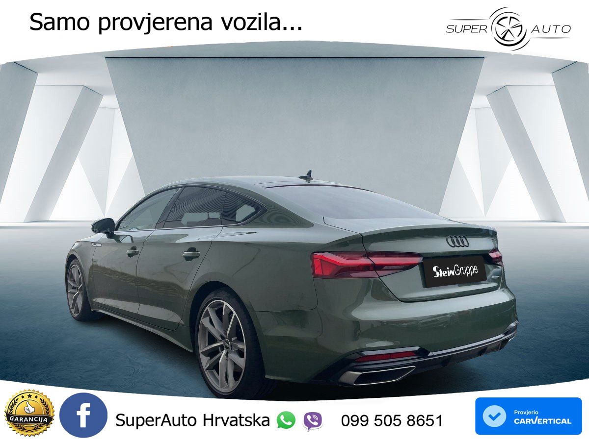 Audi A5 Sportback 45 TFSI (265 KS) quattro S tronic S line MATRIX+GR SJED+KAM