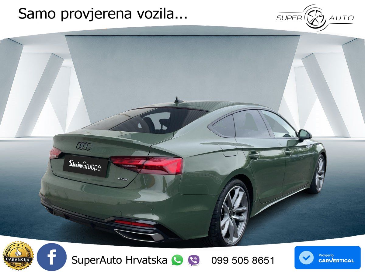 Audi A5 Sportback 45 TFSI (265 KS) quattro S tronic S line MATRIX+GR SJED+KAM