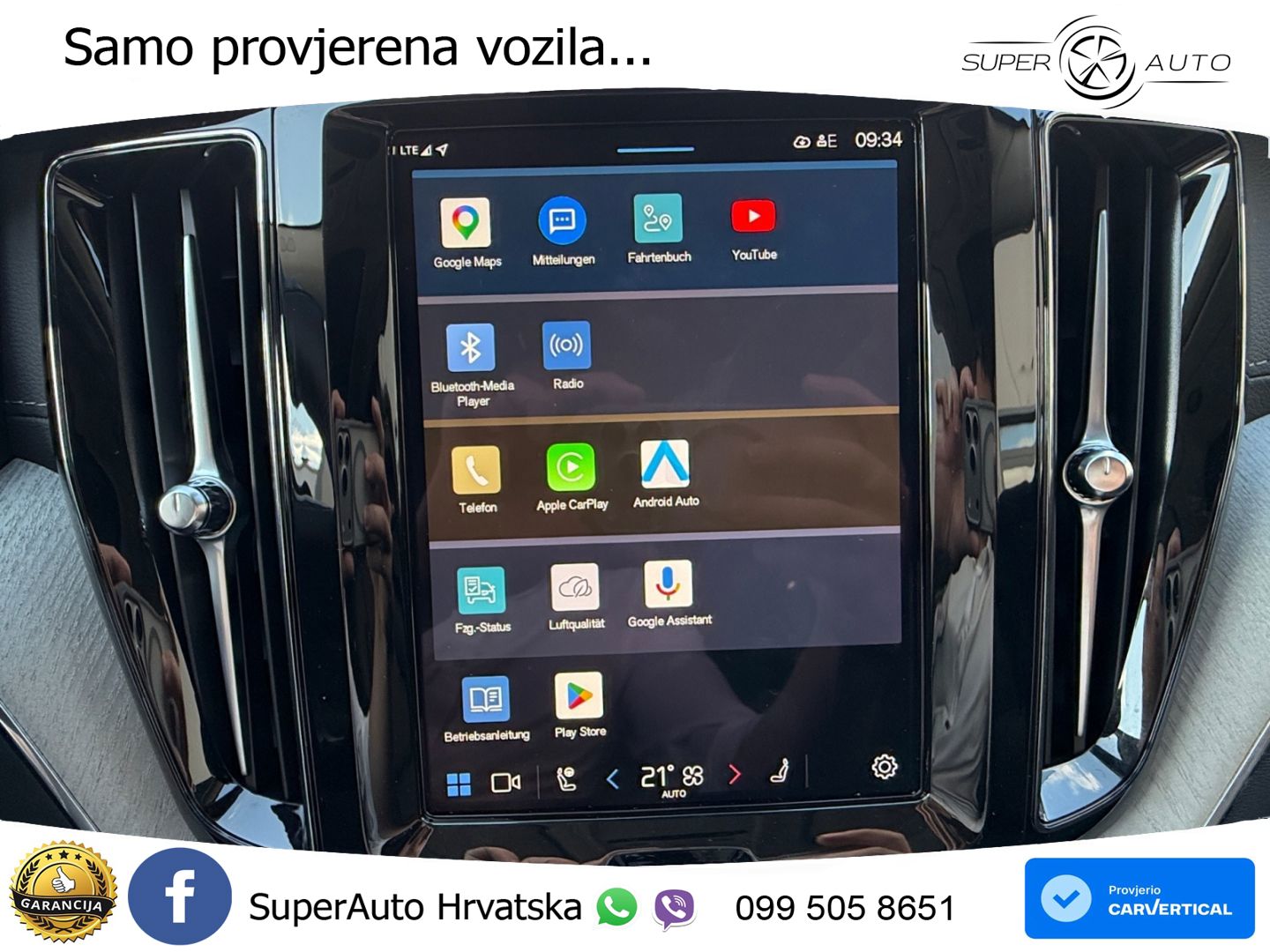 Volvo XC60 B5 Benzin AWD Geartronic ZRAČNI+ACC+4xGR SJED+KAM
