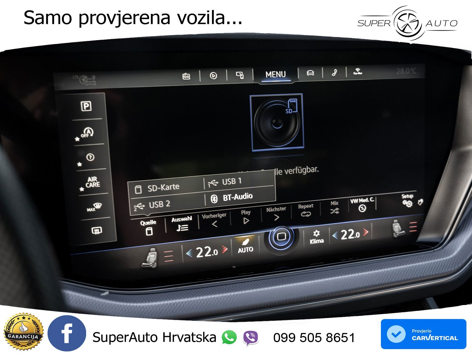 Volkswagen Touareg 3.0 V6 TDI (286 KS) 4MOTION Tiptronic R-Line ZRAČNI+ACC+GR SJED+KAM+PANO
