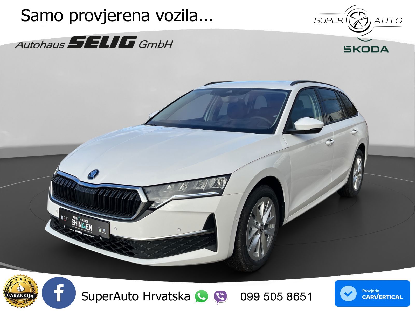 Škoda Octavia Combi 2.0 TDI (150 KS) DSG Selection LED+GR SJED+ACC