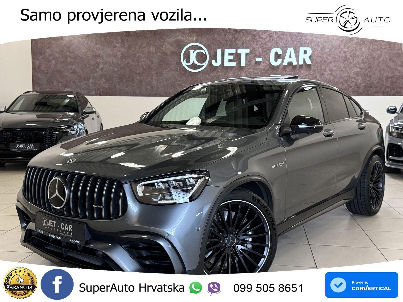 Mercedes AMG GLC 63 V8 (476 KS) 4MATIC+ MCT LED+GR SJED+ACC