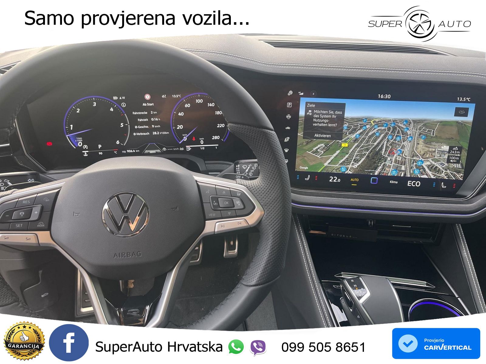 Volkswagen Touareg 3.0 V6 TDI (286 KS) 4MOTION Tiptronic ZRAČNI+ACC+GR SJED+KAM+PANO