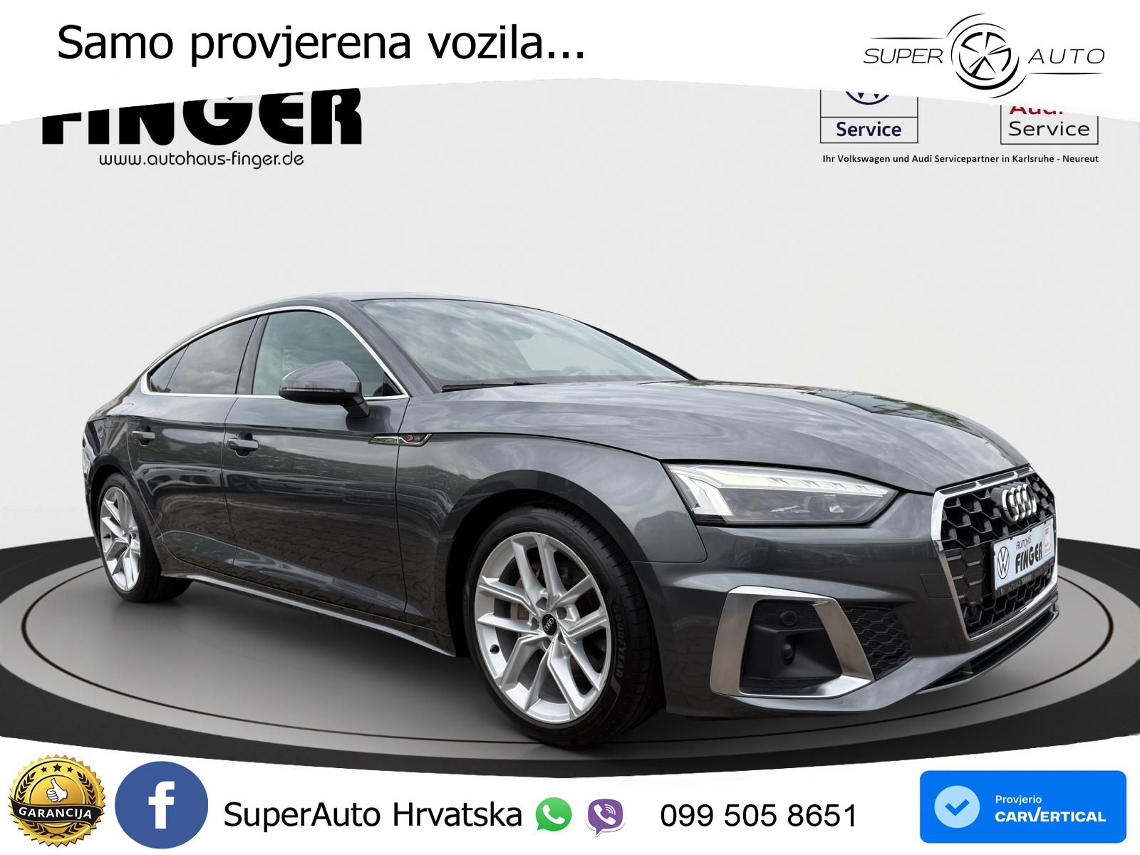 Audi A5 Sportback 40 TDI (204 KS) S tronic S line LED+GR SJED+ACC