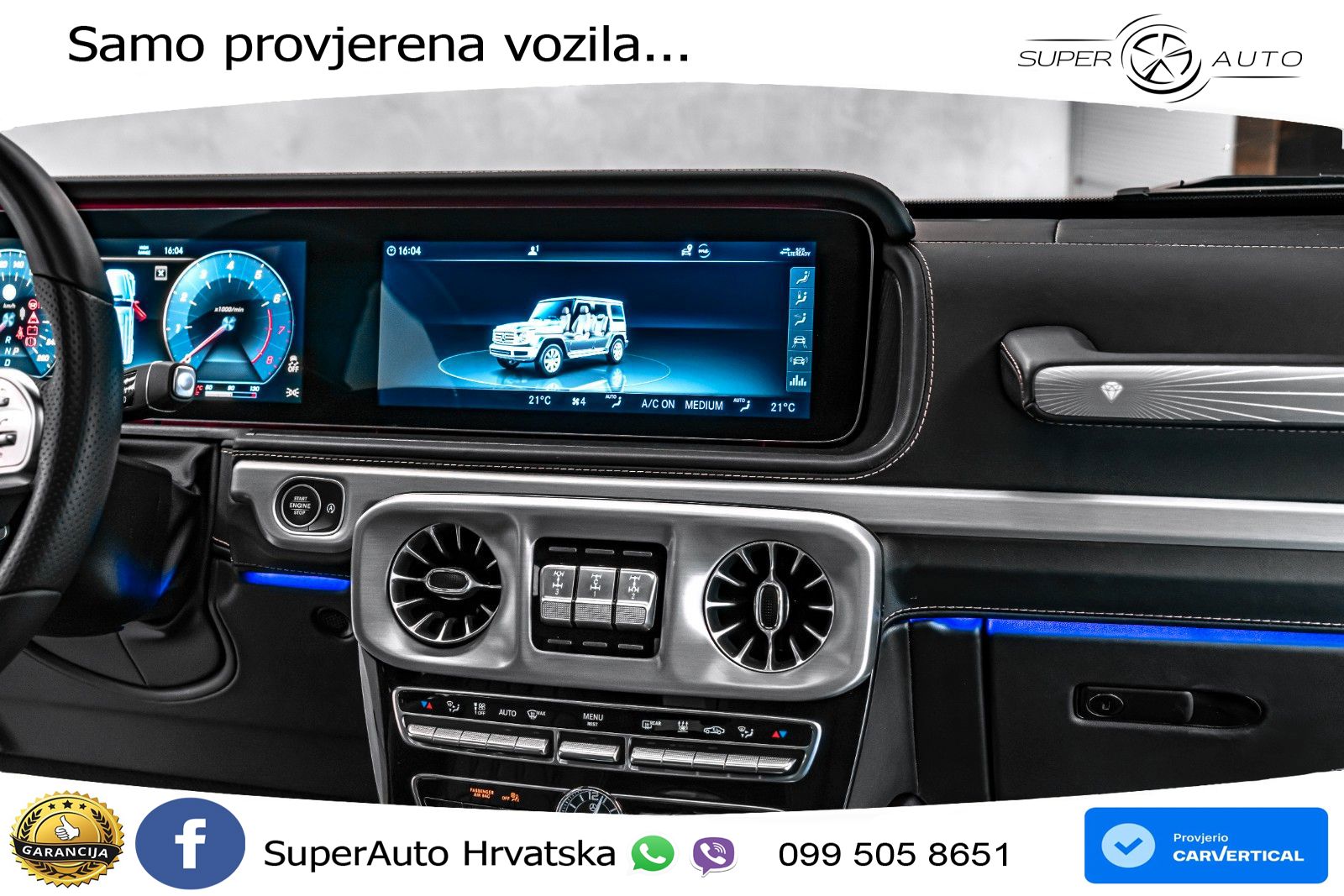 Mercedes G 500 Long V8 (422 KS) 4MATIC 9G-TRONIC LED+GR SJED+ACC