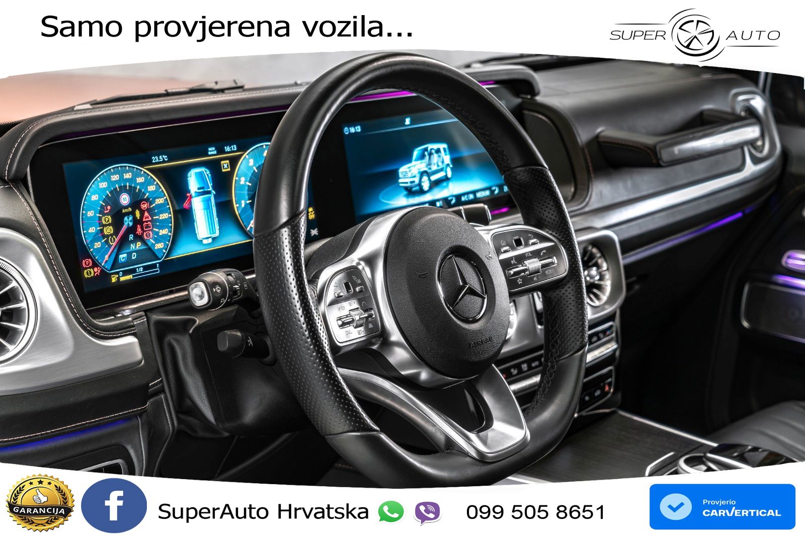 Mercedes G 500 Long V8 (422 KS) 4MATIC 9G-TRONIC LED+GR SJED+ACC