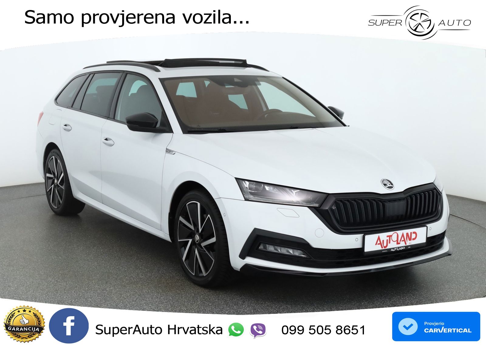 Škoda Octavia Combi 2.0 TDI (150 KS) 4x4 DSG SportLine LED+GR SJED+ACC