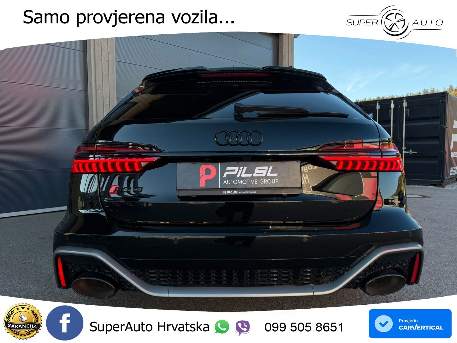 Audi RS6 Avant 4.0 TFSI V8 performance (630 KS)  quattro tiptronic ZRAČNI+ACC+GR SJED+KAM+PANO