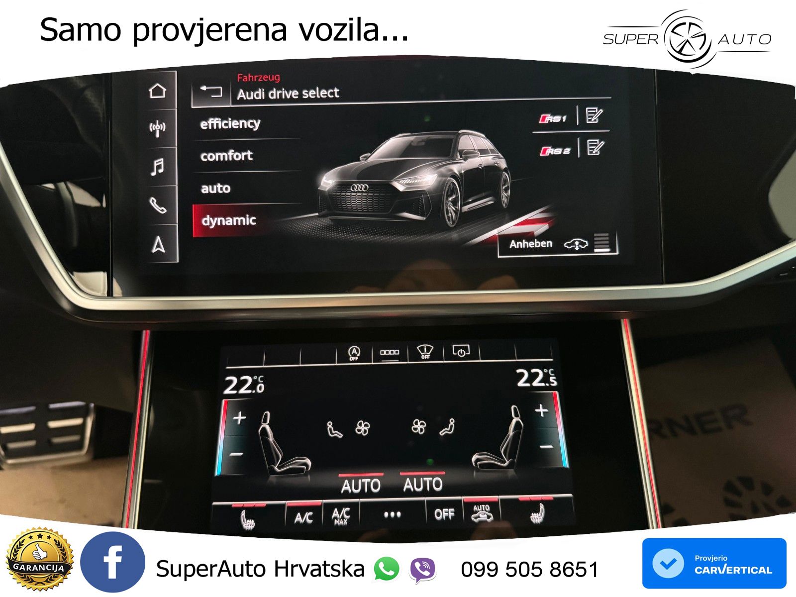 Audi RS6 Avant 4.0 TFSI V8 performance (630 KS)  quattro tiptronic ZRAČNI+ACC+GR SJED+KAM+PANO