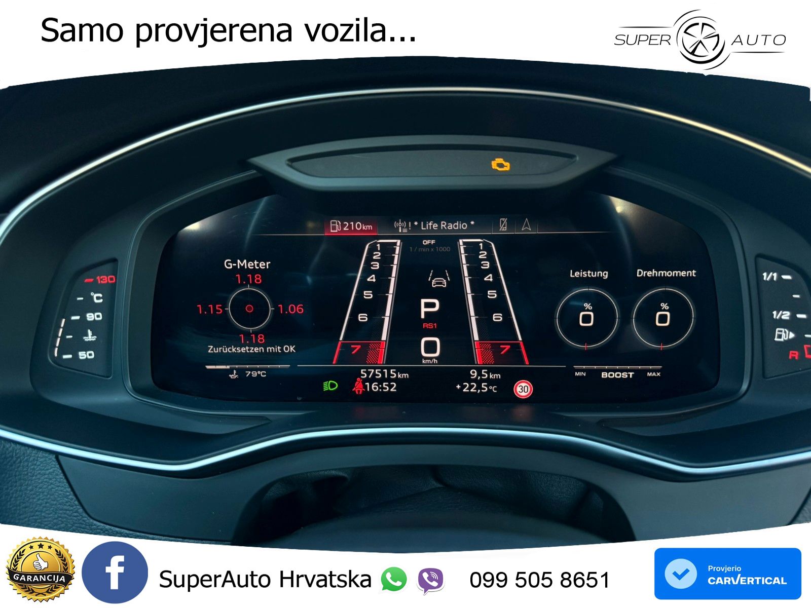 Audi RS6 Avant 4.0 TFSI V8 performance (630 KS)  quattro tiptronic ZRAČNI+ACC+GR SJED+KAM+PANO