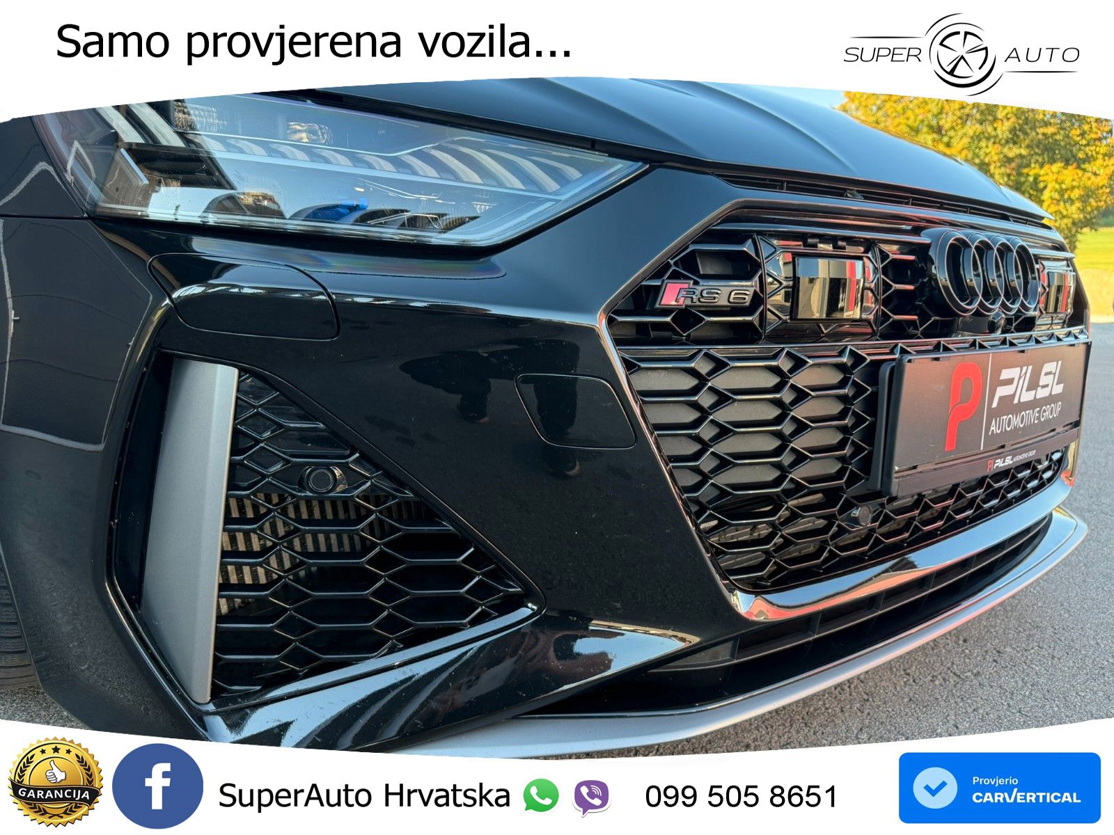 Audi RS6 Avant 4.0 TFSI V8 performance (630 KS)  quattro tiptronic ZRAČNI+ACC+GR SJED+KAM+PANO