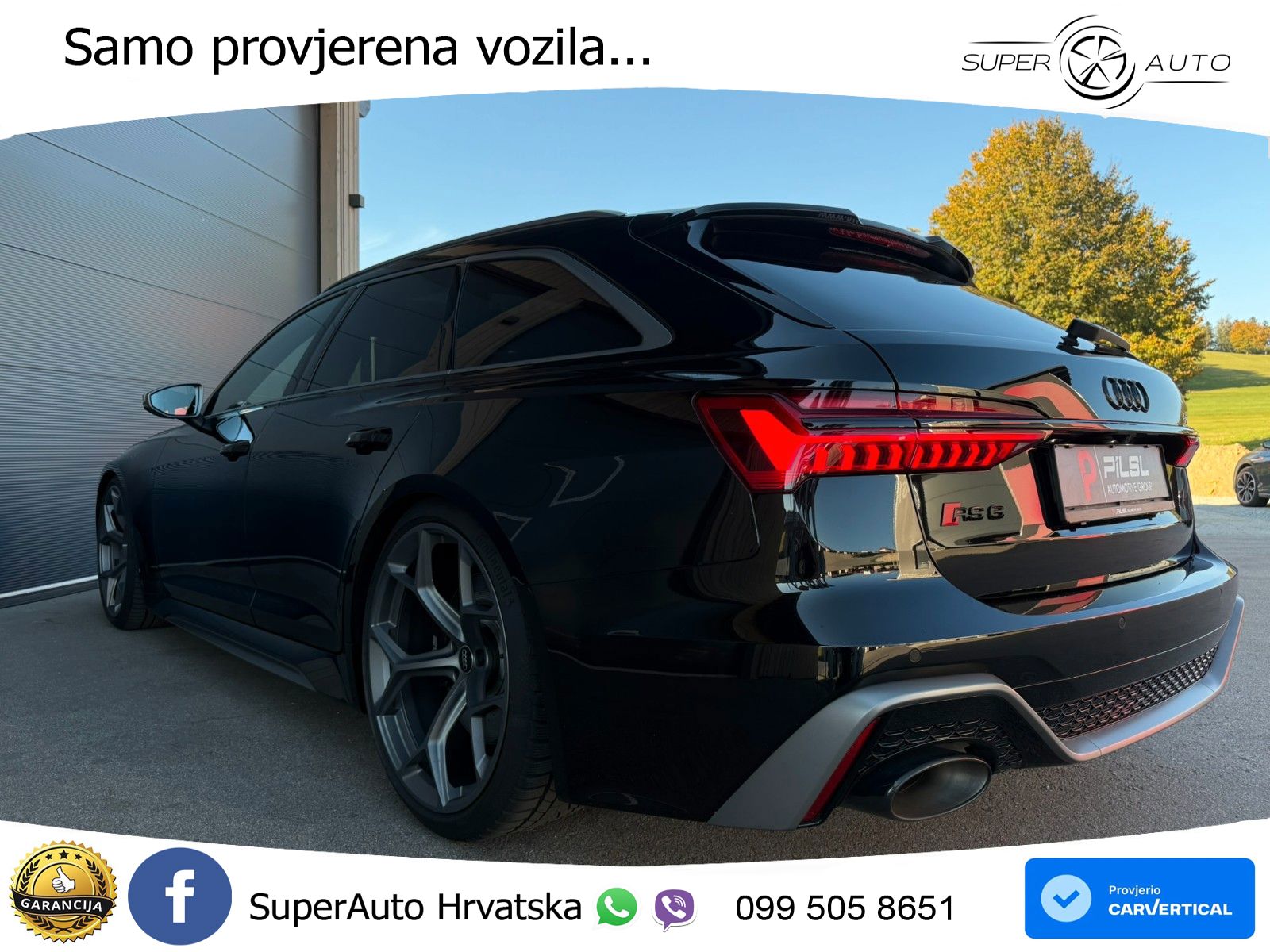 Audi RS6 Avant 4.0 TFSI V8 performance (630 KS)  quattro tiptronic ZRAČNI+ACC+GR SJED+KAM+PANO