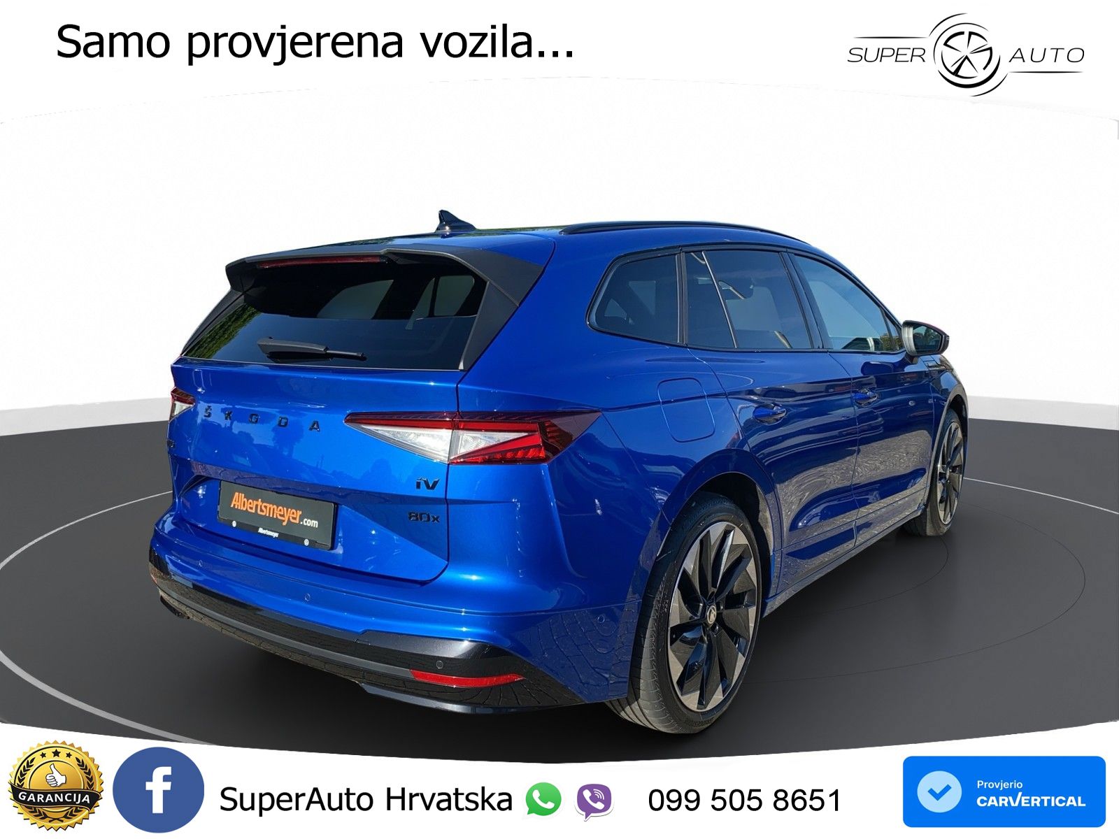 Škoda Enyaq iV 80x 82 kWh (265 KS) AWD SportLine LED+GR SJED+ACC