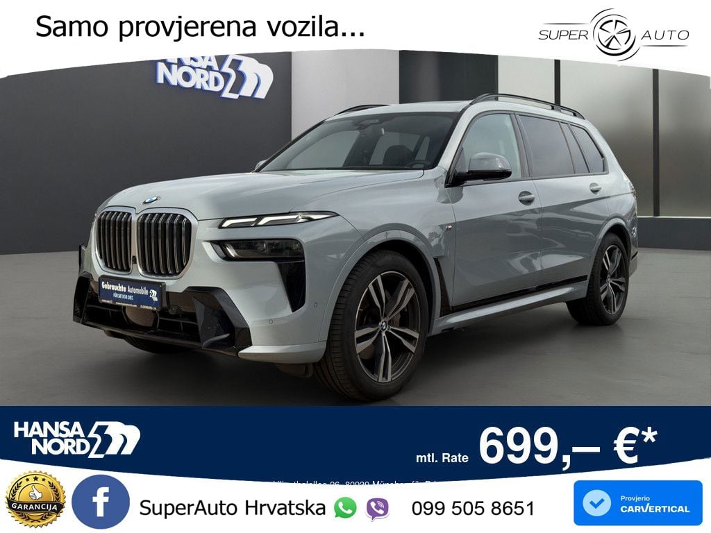BMW X7 40d (352 KS) xDrive Steptronic M Sport ZRAČNI+ACC+GR SJED+KAM+PANO