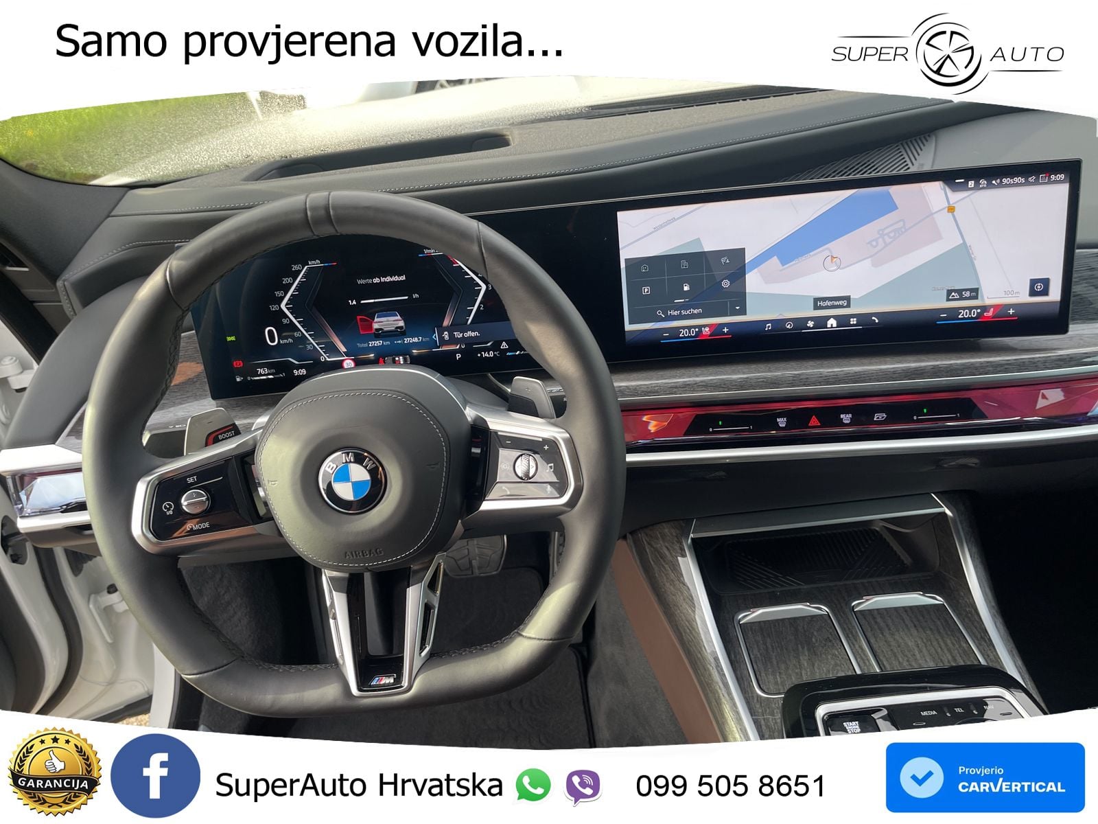 BMW 740d (299 KS) xDrive Steptronic M Sport ZRAČNI+ACC+GR SJED+KAM+PANO