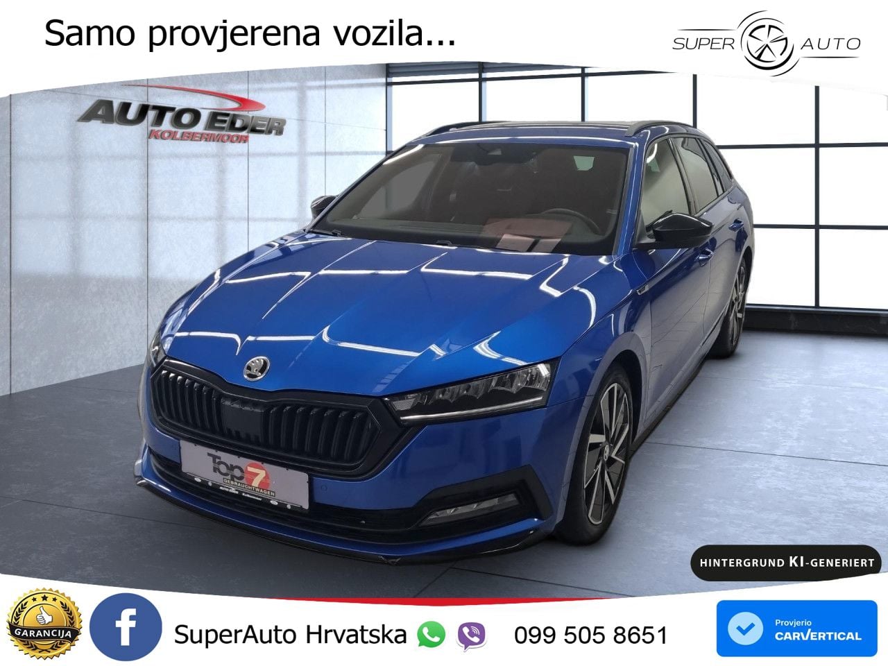 Škoda Octavia Combi 2.0 TDI (150 KS) DSG SportLine LED+GR SJED+ACC