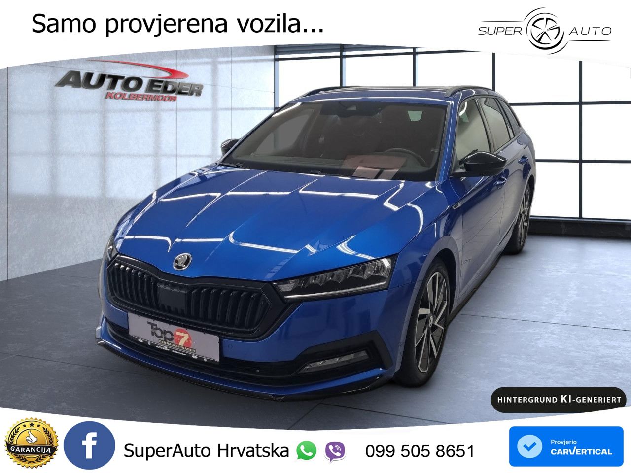 Škoda Octavia Combi 2.0 TDI (150 KS) DSG SportLine LED+GR SJED+ACC