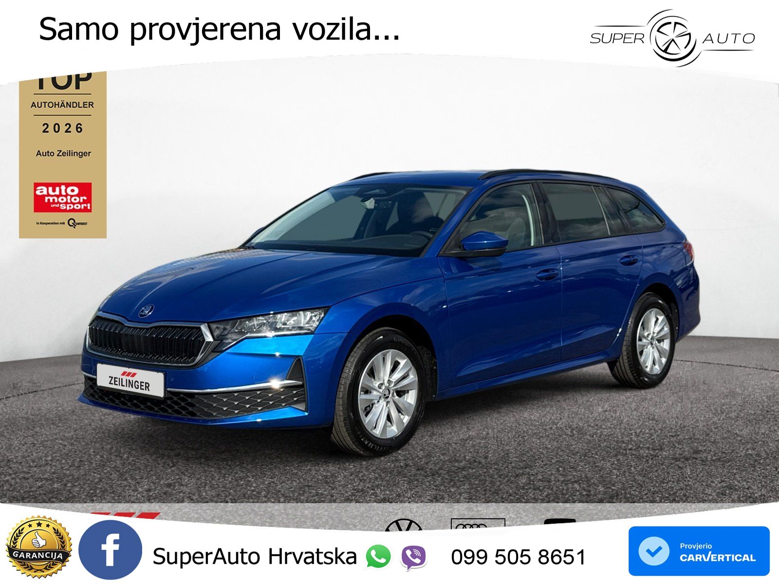 Škoda Octavia Combi 2.0 TDI (150 KS) DSG Selection LED+GR SJED+ACC