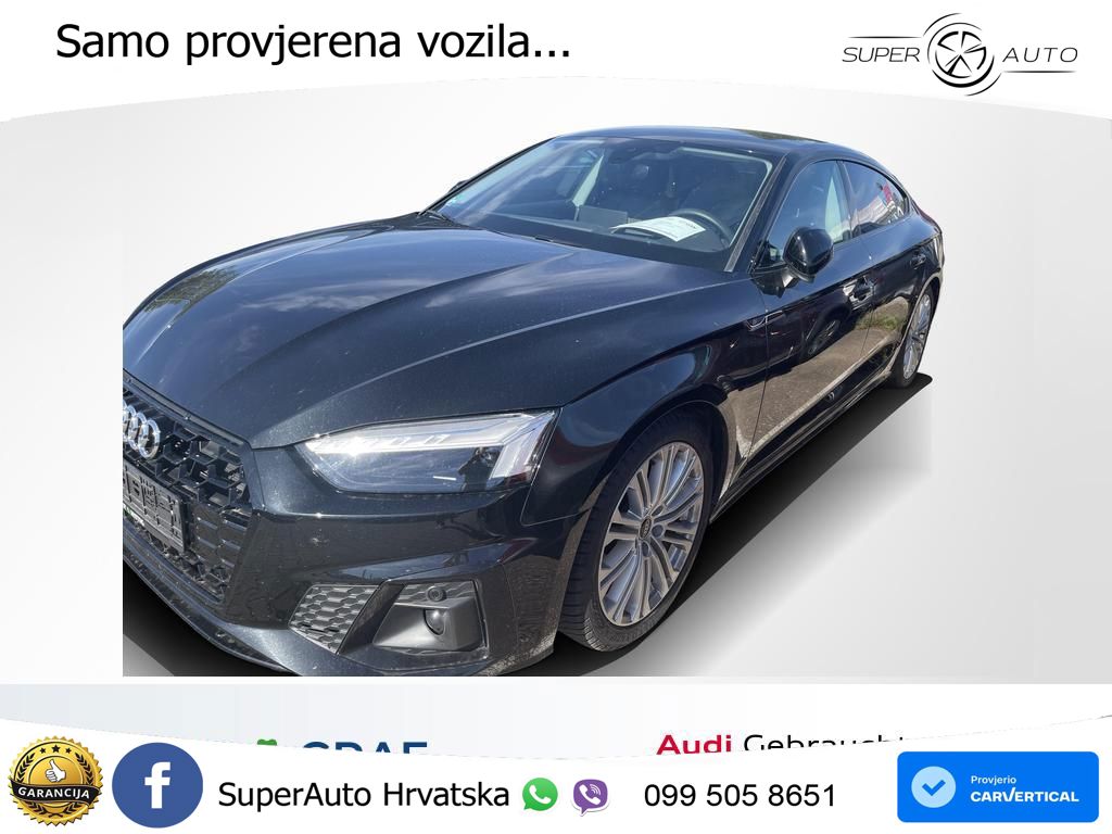 Audi A5 Sportback 45 TFSI (265 KS) quattro S tronic S line MATRIX+GR SJED+KAM