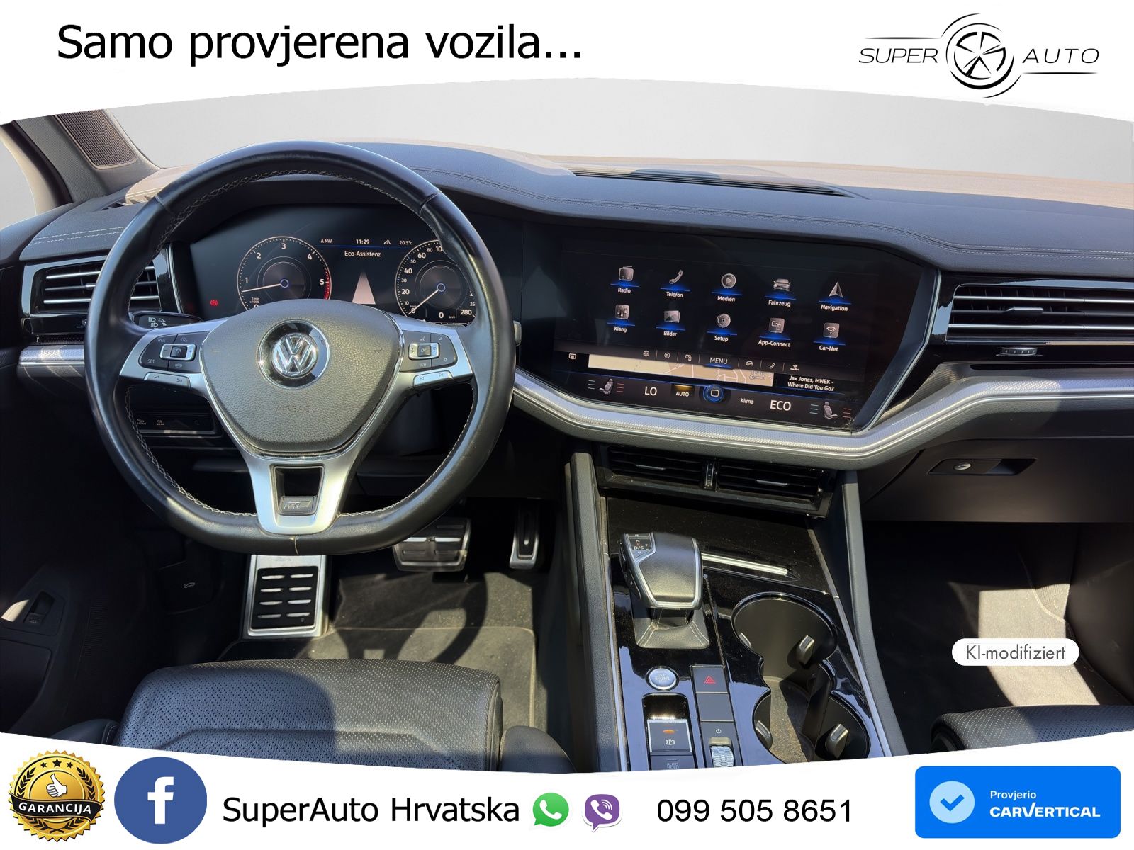 Volkswagen Touareg 3.0 V6 TDI (286 KS) 4MOTION Tiptronic R-Line ZRAČNI+ACC+GR SJED+KAM+PANO