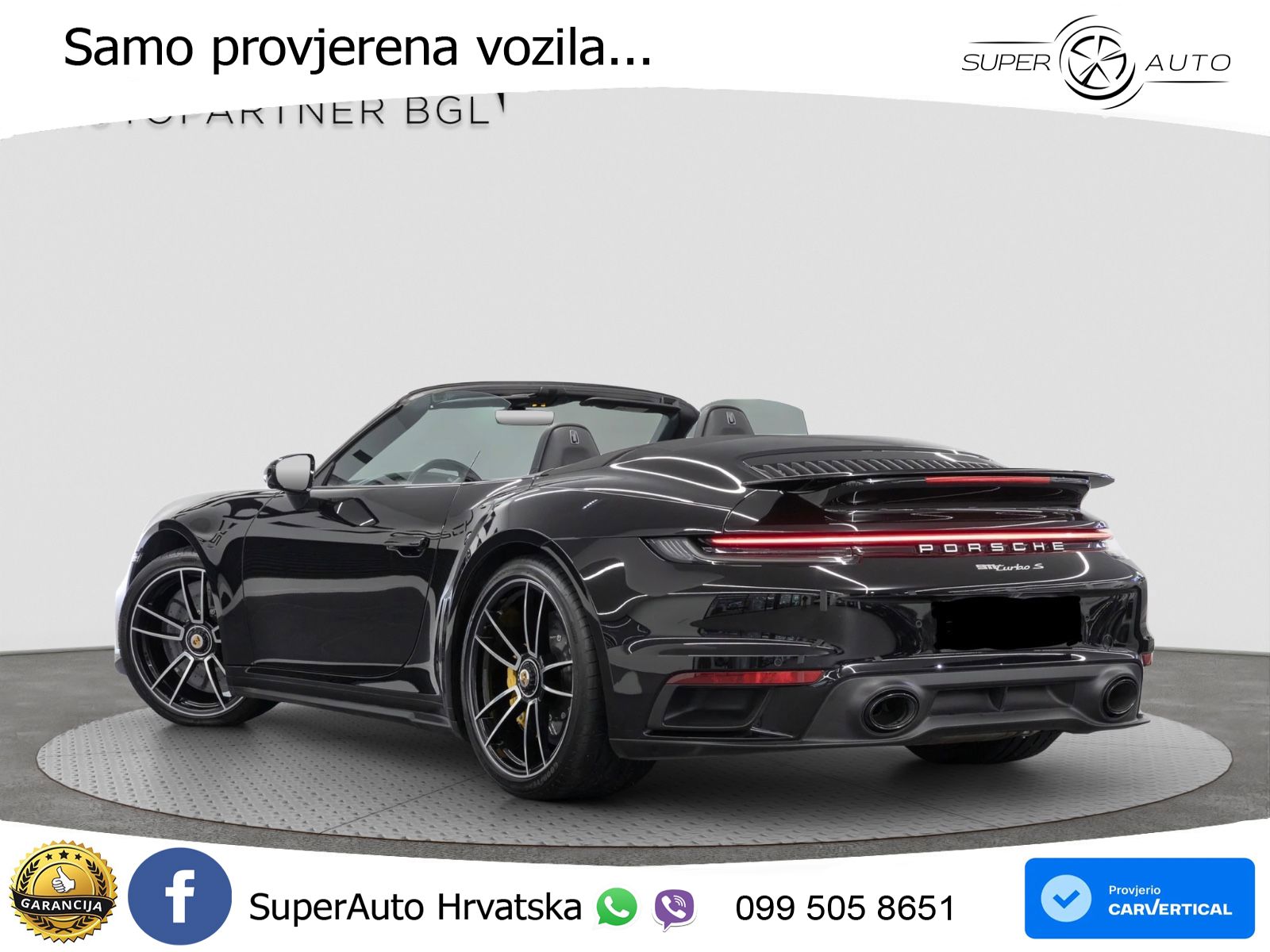 Porsche 911 Turbo S Cabriolet 3.8 (650 KS) PDK ZRAČNI+ACC+GR SJED+360