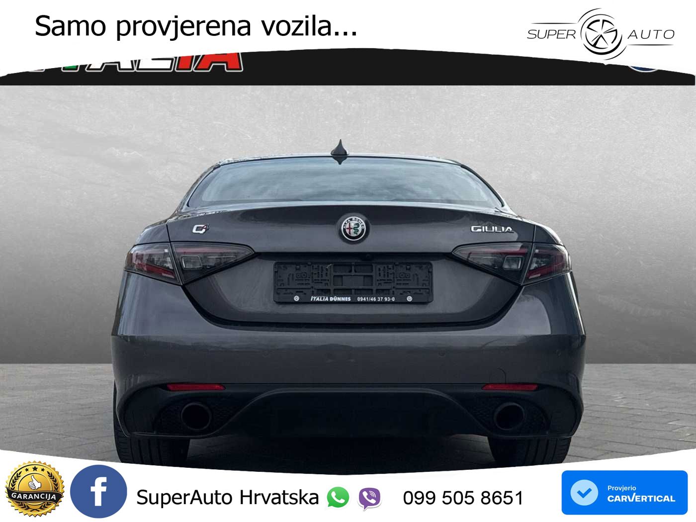 Alfa Romeo Giulia 2.0 Turbo (280 KS) Q4 Automatic LED+GR SJED+ACC