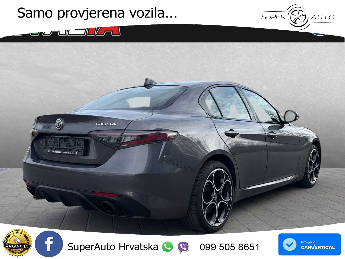 Alfa Romeo Giulia 2.0 Turbo (280 KS) Q4 Automatic LED+GR SJED+ACC