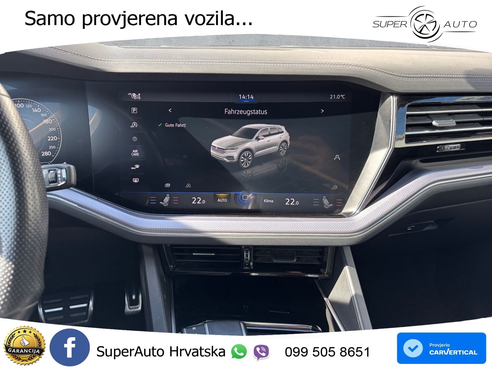 Volkswagen Touareg 3.0 V6 TDI (286 KS) 4MOTION Tiptronic R-Line ZRAČNI+ACC+4xGR SJED+KAM