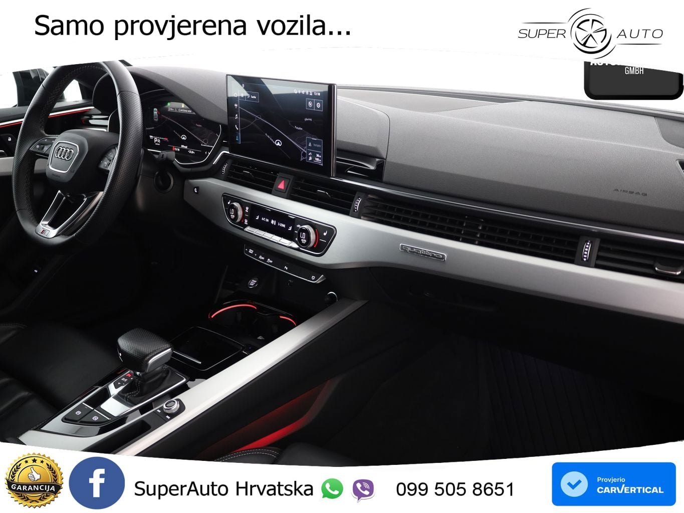 Audi A5 Sportback 45 TFSI (265 KS) quattro S tronic S line MATRIX+GR SJED+KAM