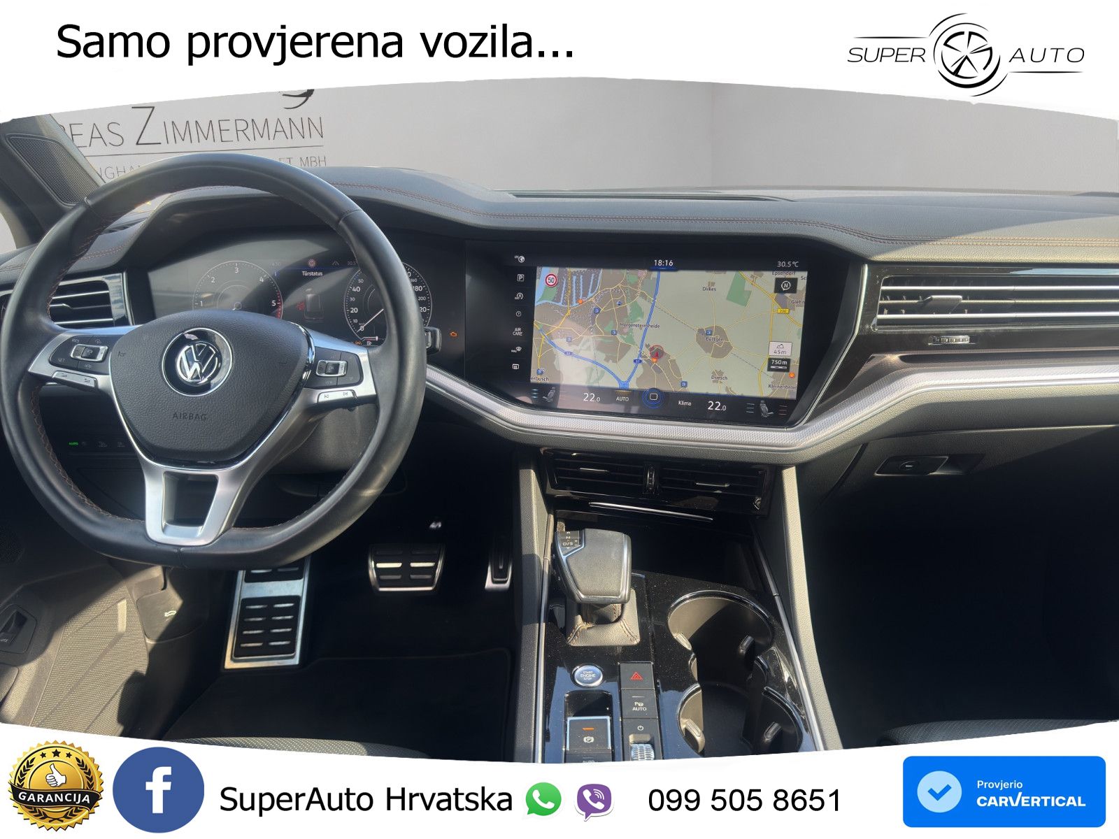 Volkswagen Touareg 3.0 V6 TDI (286 KS) 4MOTION Tiptronic ZRAČNI+ACC+GR SJED+KAM+PANO