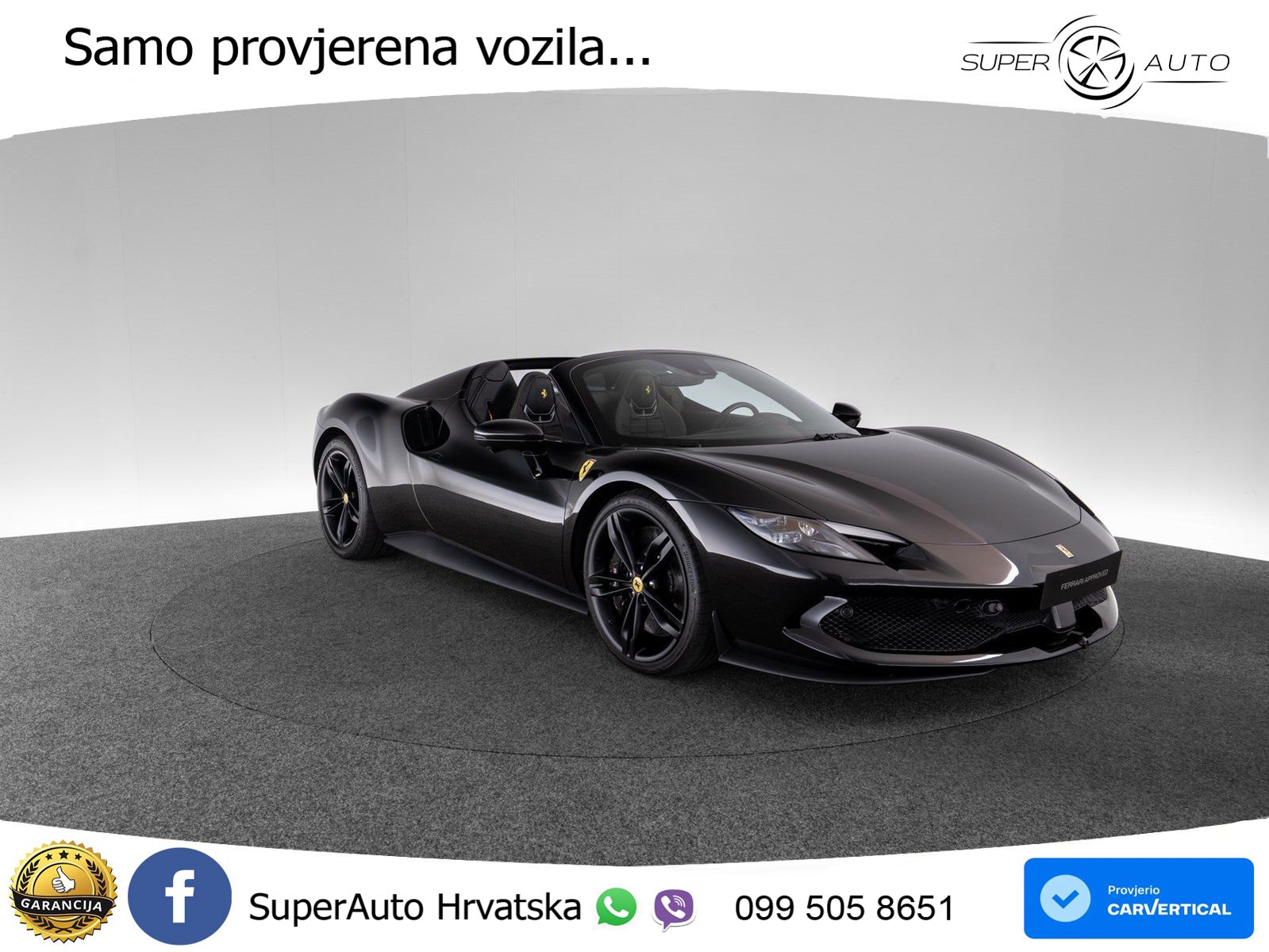 Ferrari 296 GTS 3.0 V6 (830 KS) F1 DCT ZRAČNI+ACC+GR SJED+360