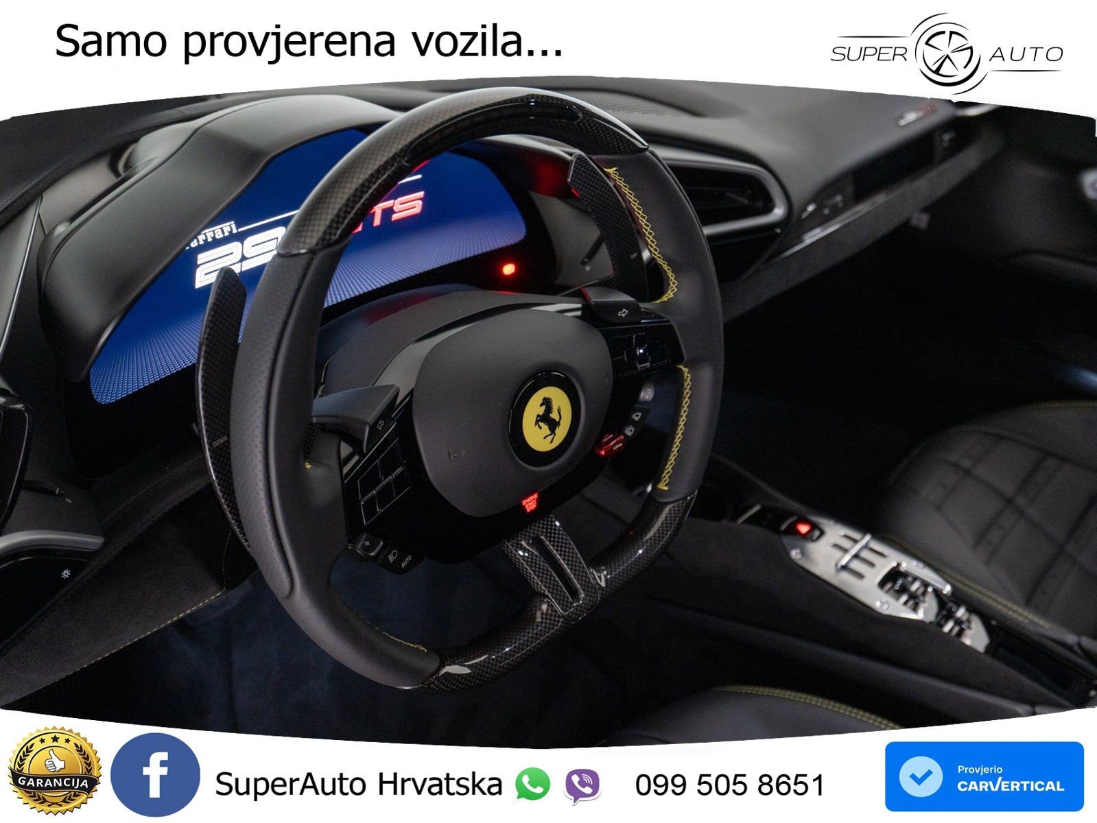 Ferrari 296 GTS 3.0 V6 (830 KS) F1 DCT ZRAČNI+ACC+GR SJED+360
